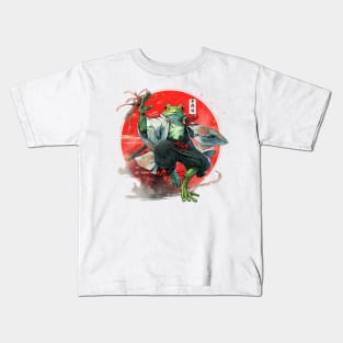 samurai frog Kids T-Shirt